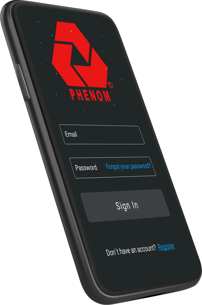 The Phenom App on mobile